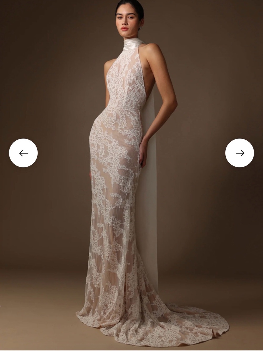 SAU LEE ANDREA LACE GOWN